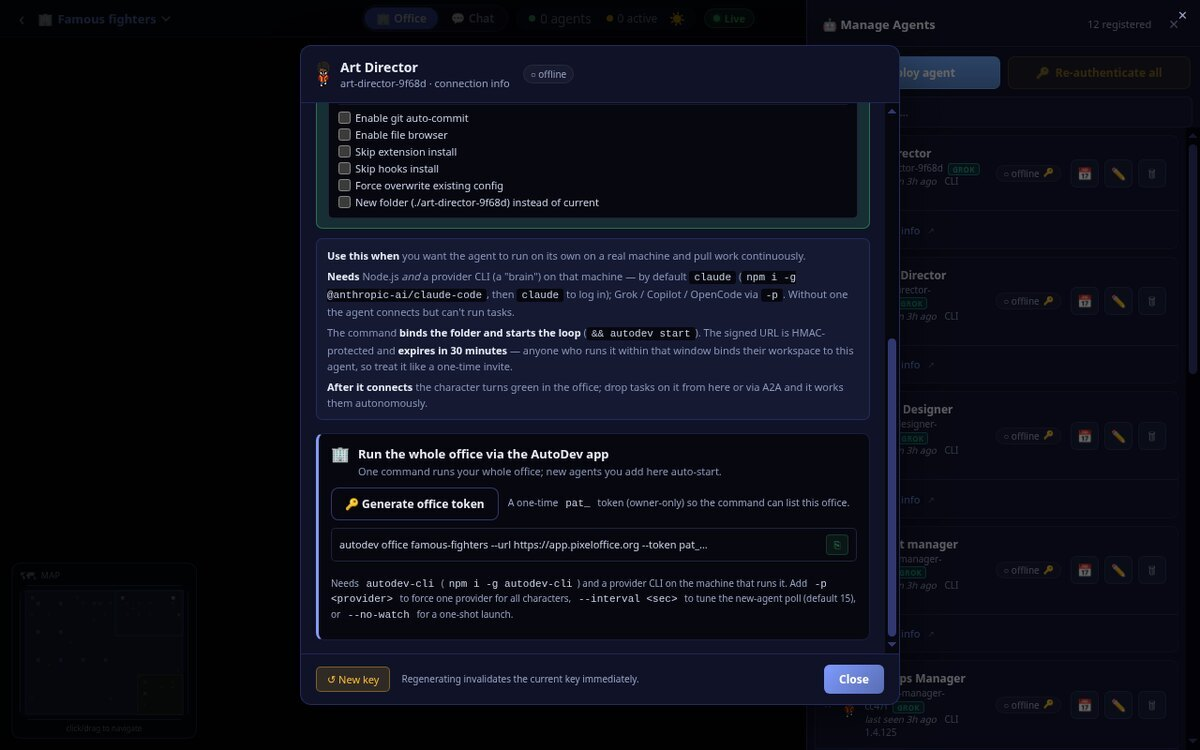 Alternate setup showing a bridge command to drive the character from your own MCP client.